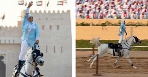 UAE: Meet the woman whose horseback salute to Sheikh