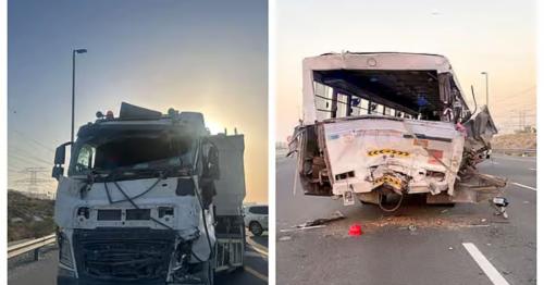 One killed, 19 injured in Dubai after truck crashes into